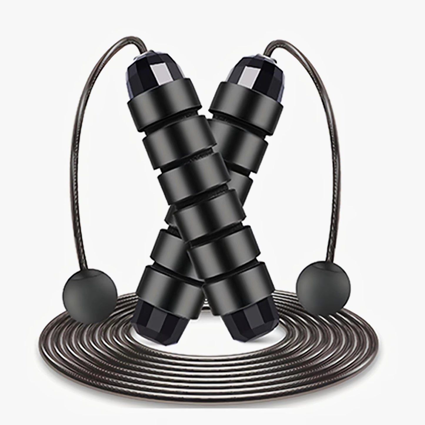 With Ball Bearings Adjustable Tangle-Free Speed Wire Jump Rope Workout with Foam Handles for Fitness Home Workouts and Slim Body