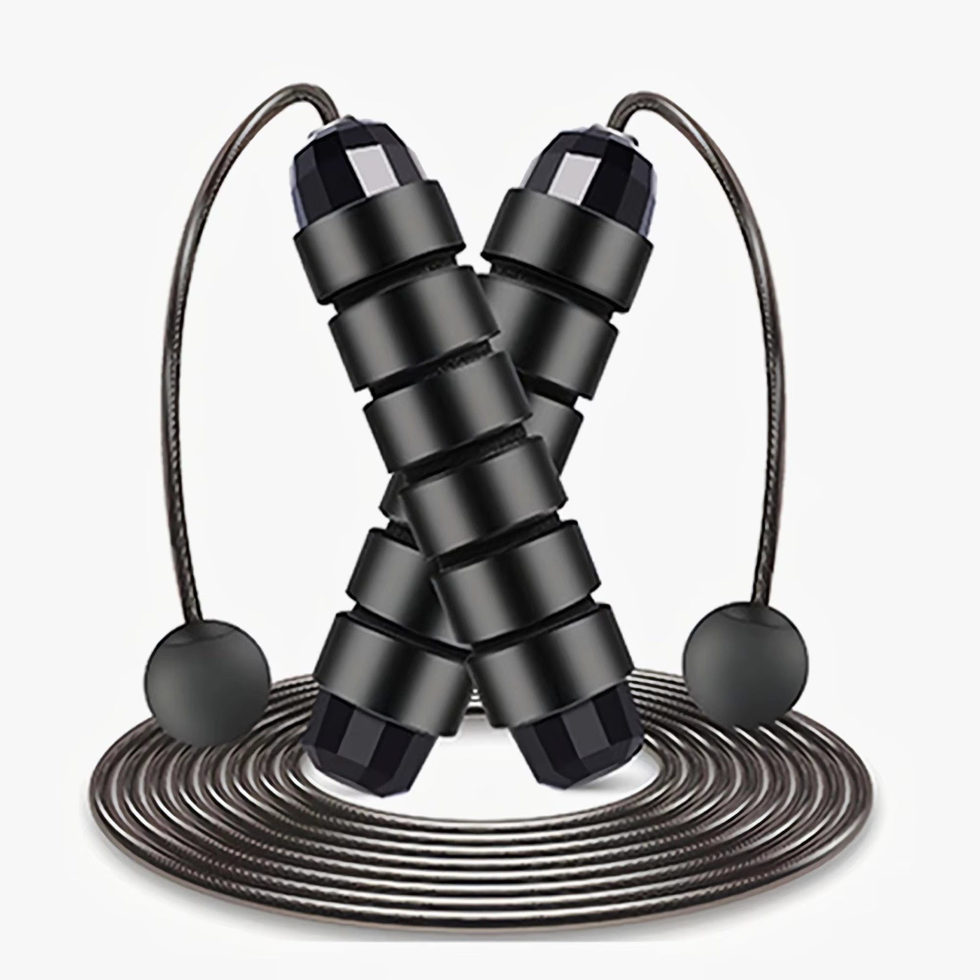 With Ball Bearings Adjustable Tangle-Free Speed Wire Jump Rope Workout with Foam Handles for Fitness Home Workouts and Slim Body