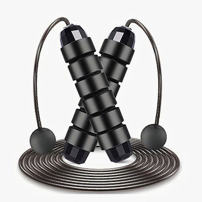 With Ball Bearings Adjustable Tangle-Free Speed Wire Jump Rope Workout with Foam Handles for Fitness Home Workouts and Slim Body