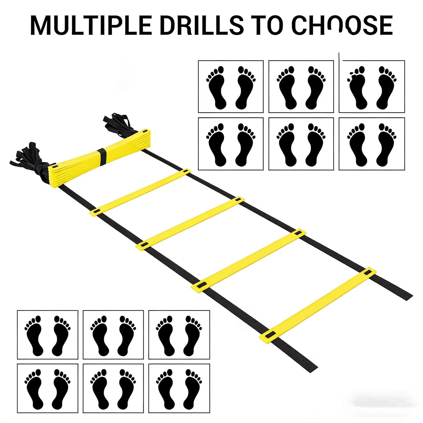 1 Set Detachable Speed Agility Training Ladder for Football, Portable Sports Equipment with Improved Mobility and Coordination
