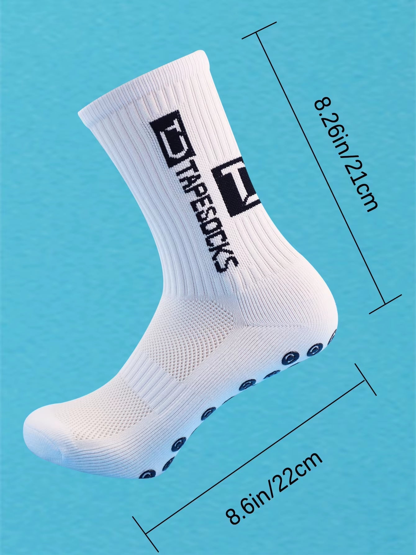 4 Pairs Men'S Soccer Socks with Grip, Non Slip anti Slip Athletic Socks with Cushion Pads for Football/Basketball