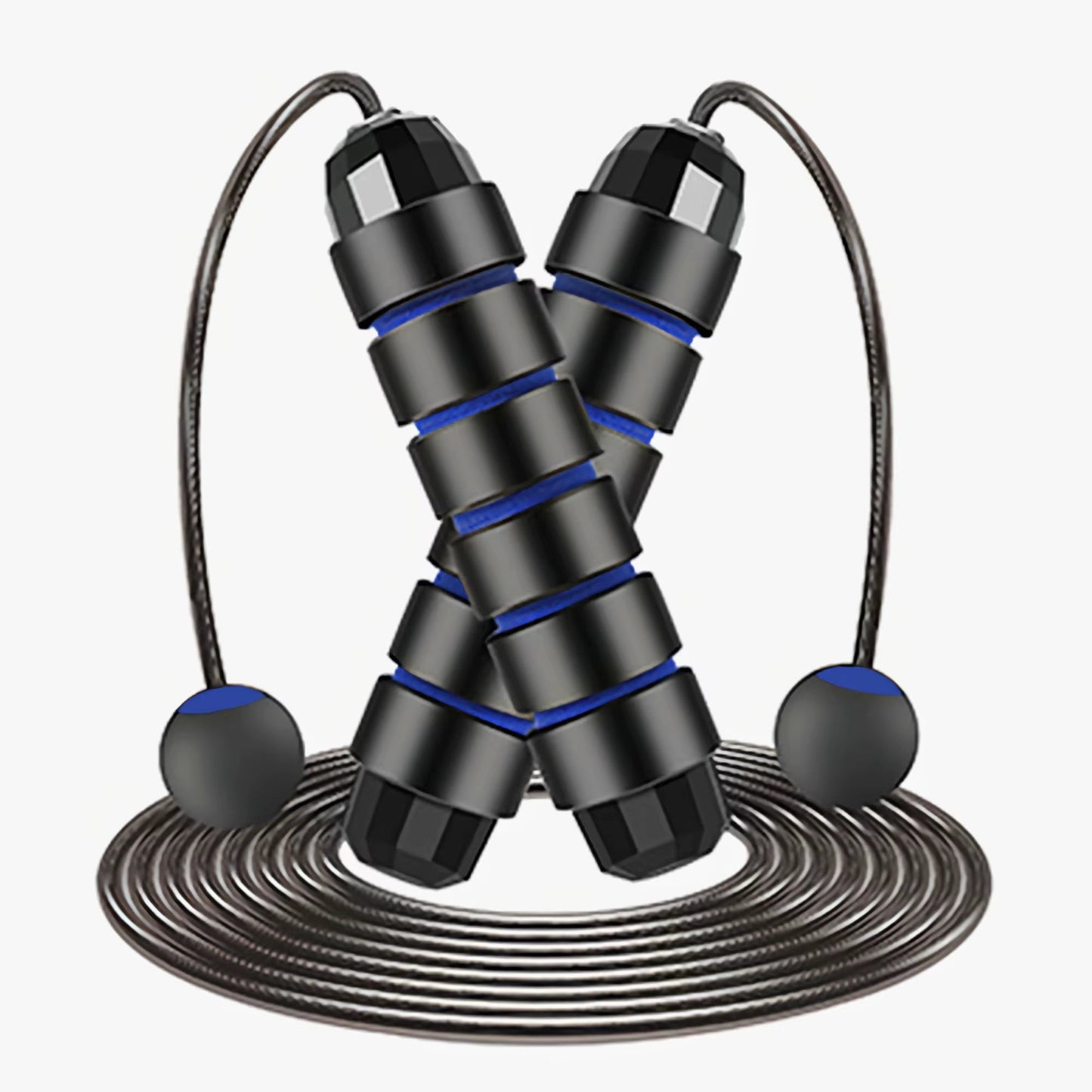 With Ball Bearings Adjustable Tangle-Free Speed Wire Jump Rope Workout with Foam Handles for Fitness Home Workouts and Slim Body
